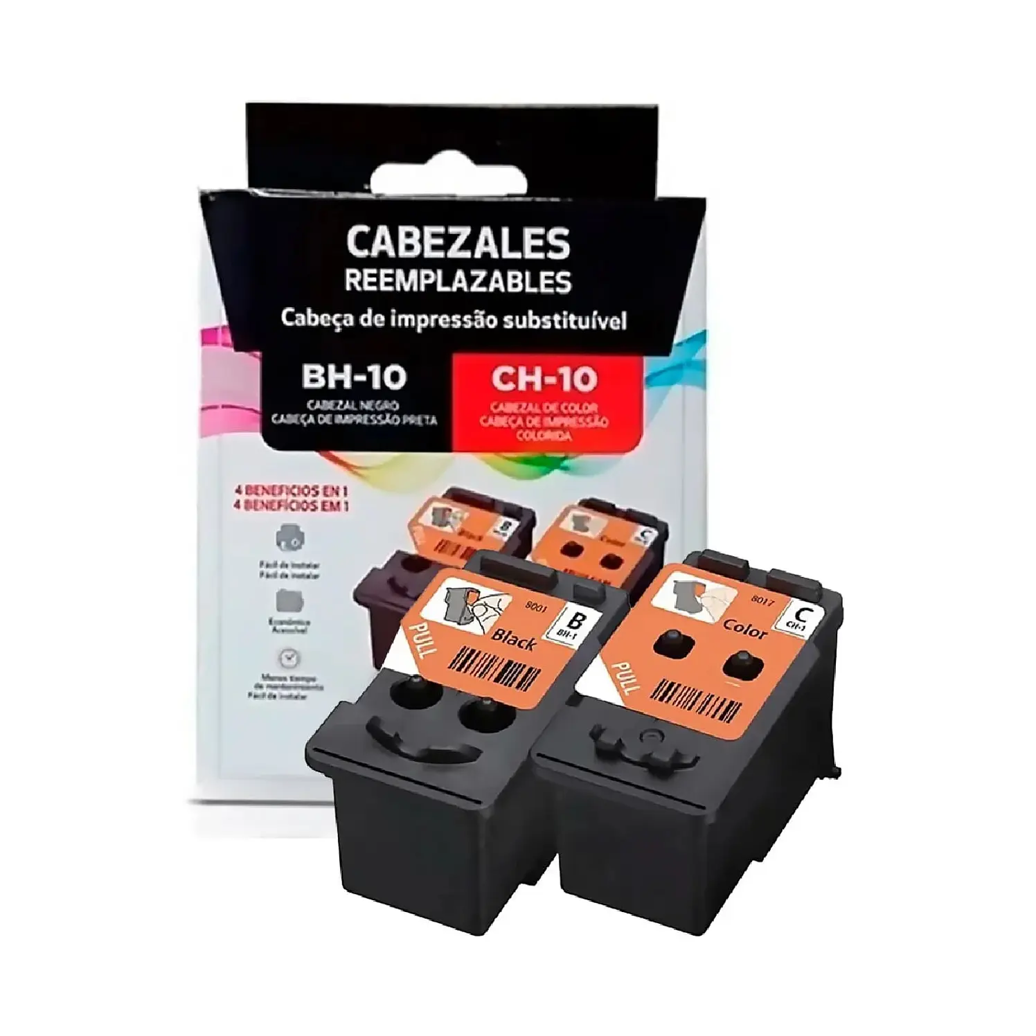 Kit Cabezal Canon Negro Y Color