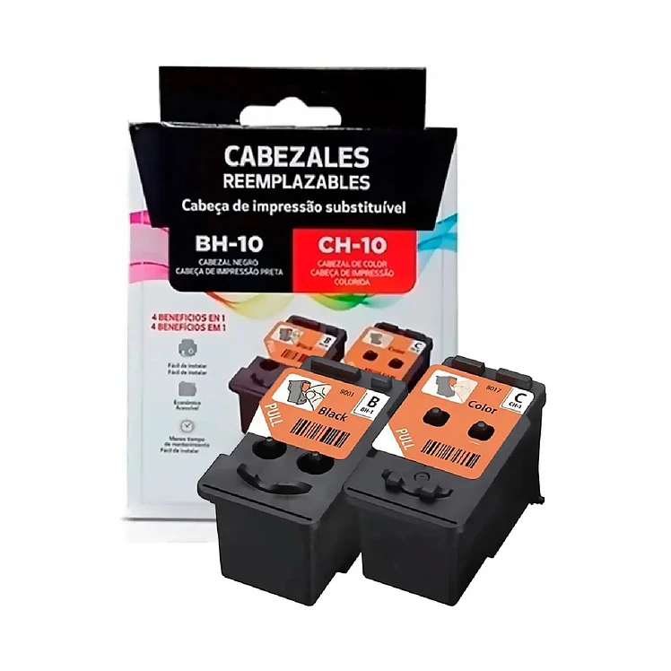 Kit Cabezal Canon Negro Y Color