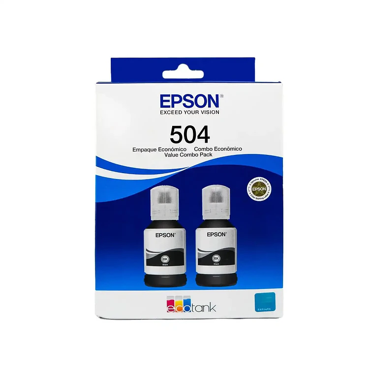 Kit Epson 2 Botellas 504 Negra