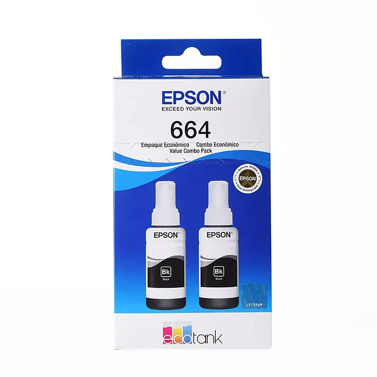Kit Epson 2 Botellas 664 Color Negra