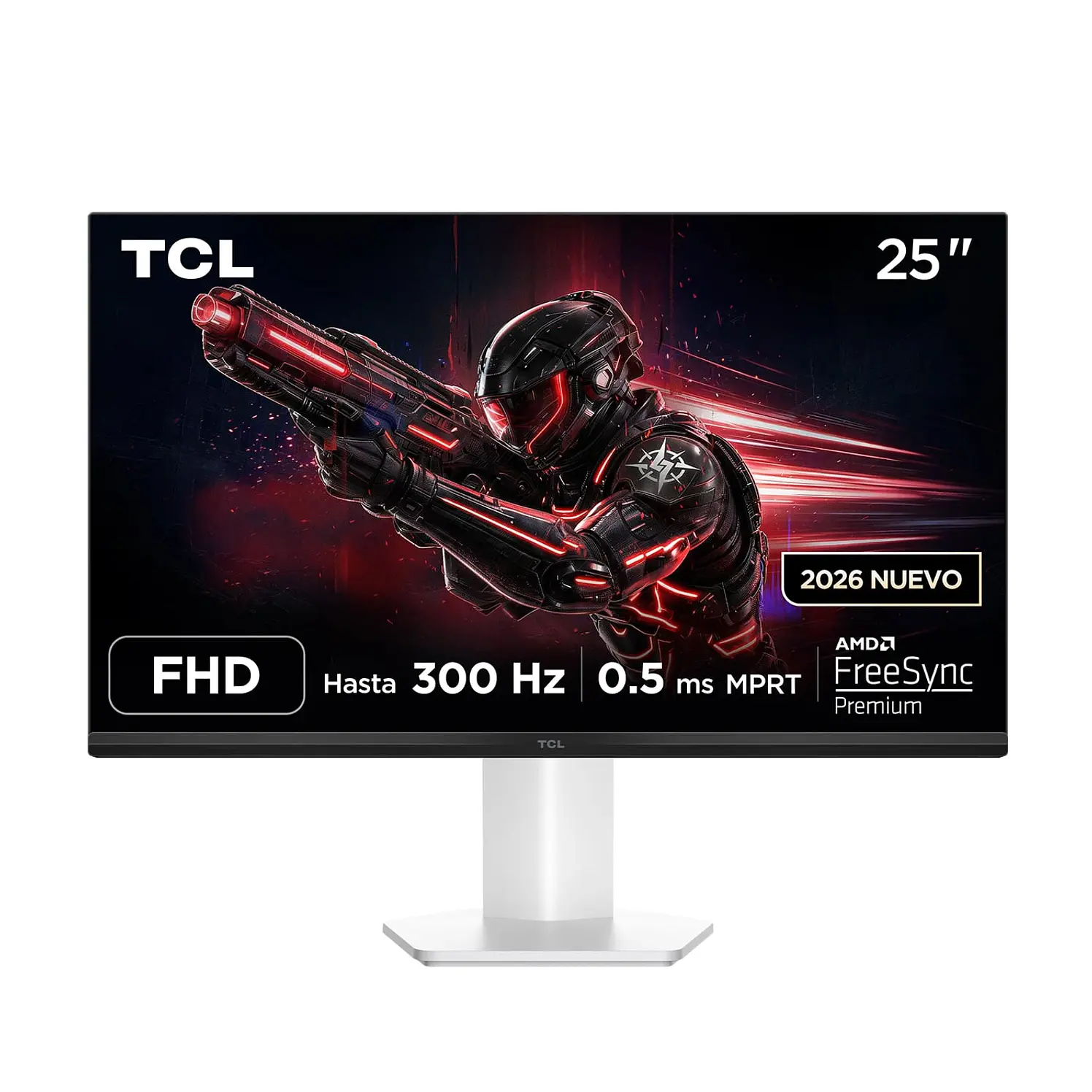 Monitor Tcl Gamer 25 Pulg P1Ad FHD Plano Blanco