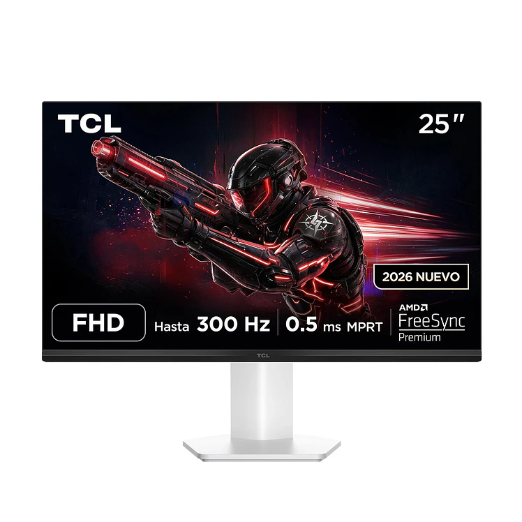 Monitor Tcl Gamer 25 Pulg P1Ad FHD Plano Blanco