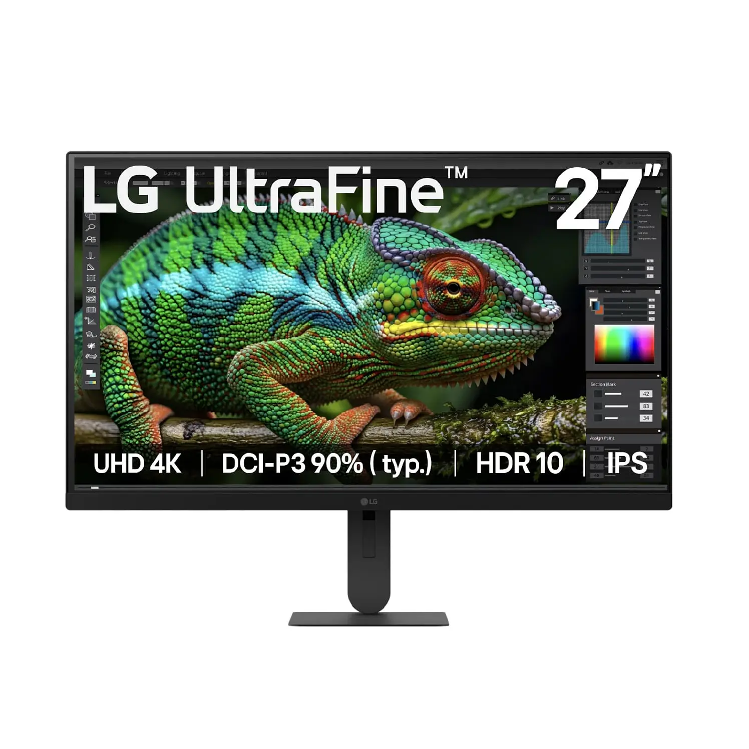 Monitor LG 27 Pulg 4K UHD Plano Negro