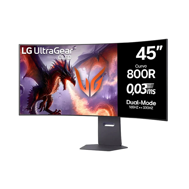 Monitor LG Gamer 45 Pulg Ultragear OLED 5K2K Curvo Negro