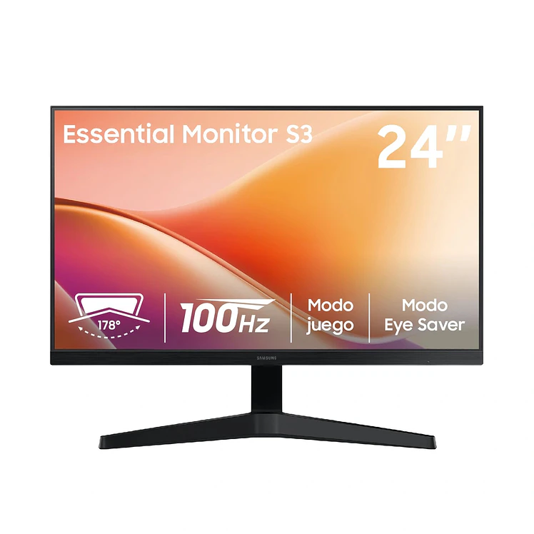 Monitor Samsung 24 Pulg FHD Plano Negro