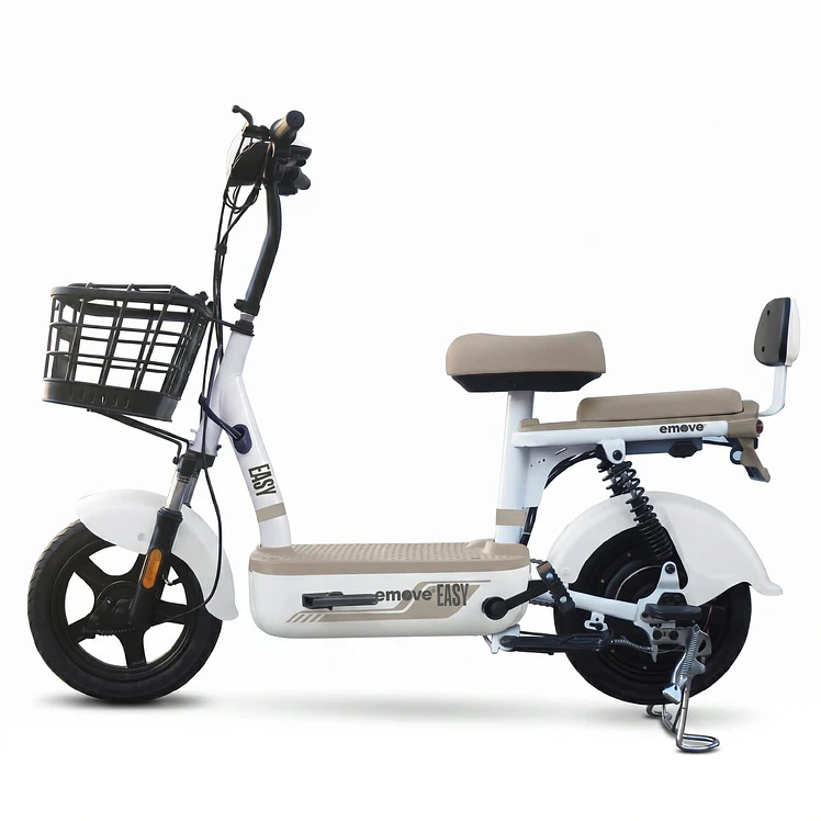 Moped Eléctrica Emove Easy Blanco Extraíble Canastilla