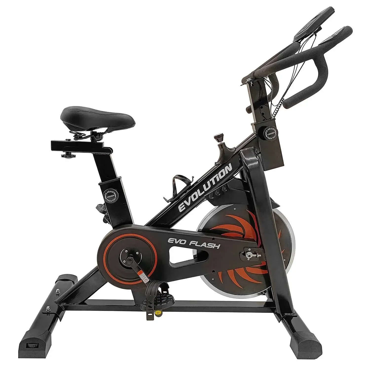 Bicicleta Evolution Spinning Flash Negro Y Naranja