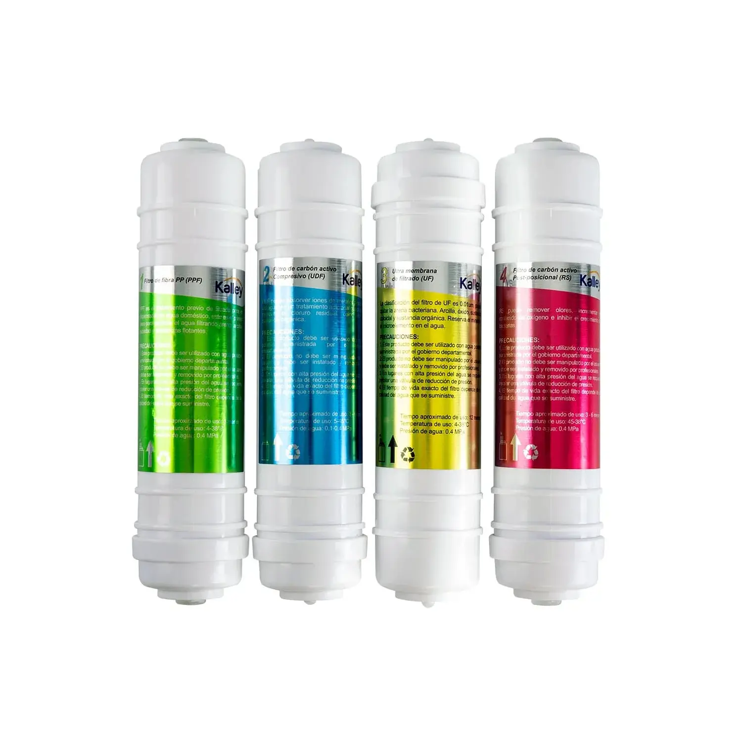 Set Kalley Filtros Dispensador X4