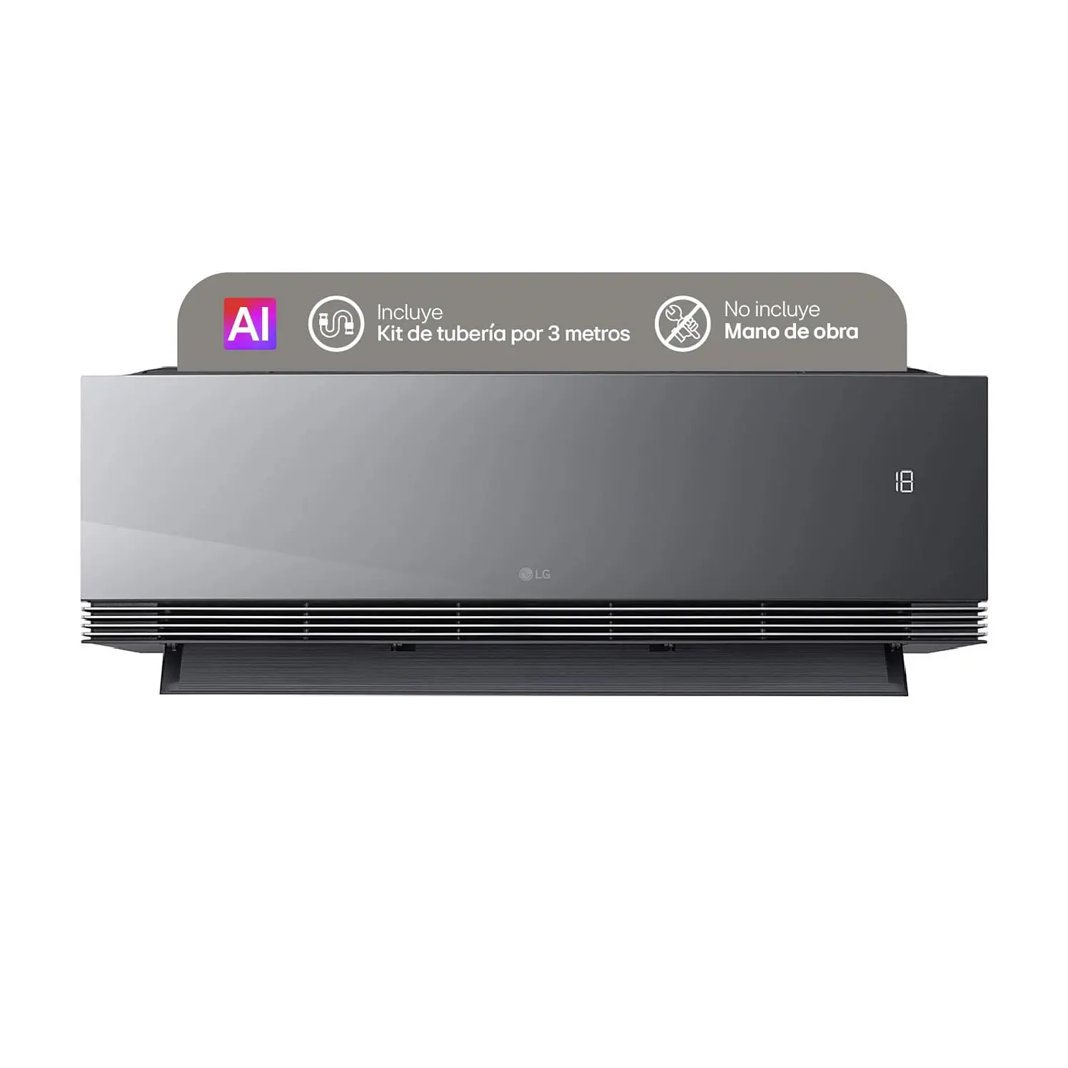 Aire LG Acondicionado 22. Tipo Inverter 220V Vl242 Negro