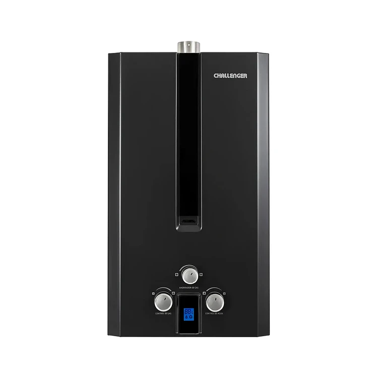 Calentador Challenger Paso 10 L Gas Natural Negro