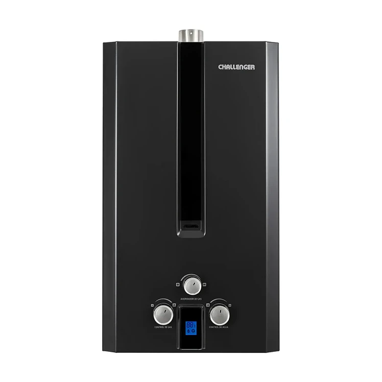 Calentador Challenger Paso 12 L Gas Natural Negro