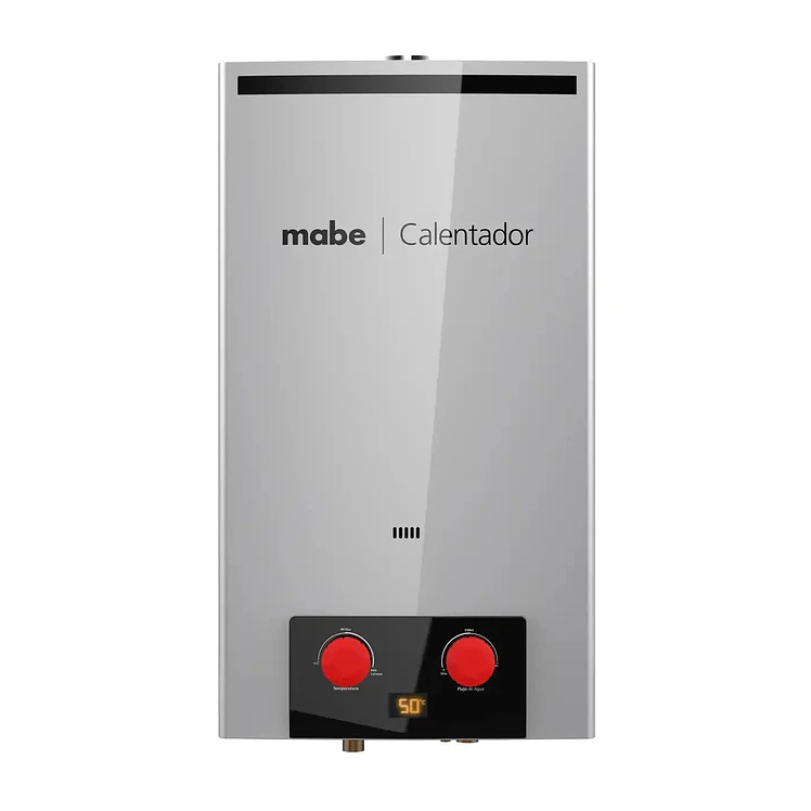 Calentador Mabe De Paso 10 L Tiro Natural Gris