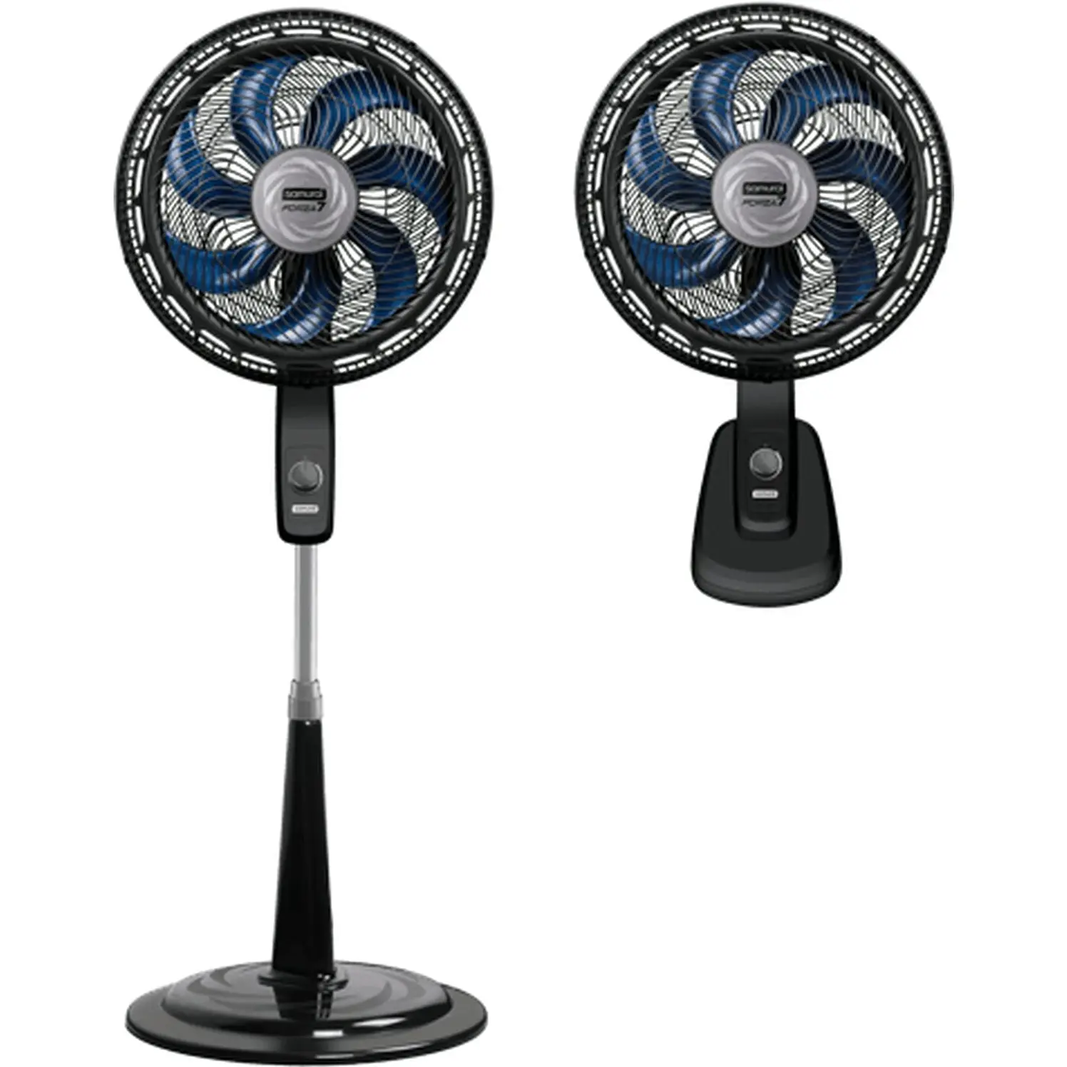Ventilador Samurai 2 1 Forza 7 100 Watts 5 Velocidades Negro