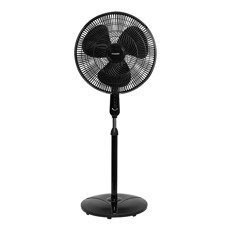 Ventilador Tezzio Pedestal Triaspa 16 50 3 3 Antiruido Negro