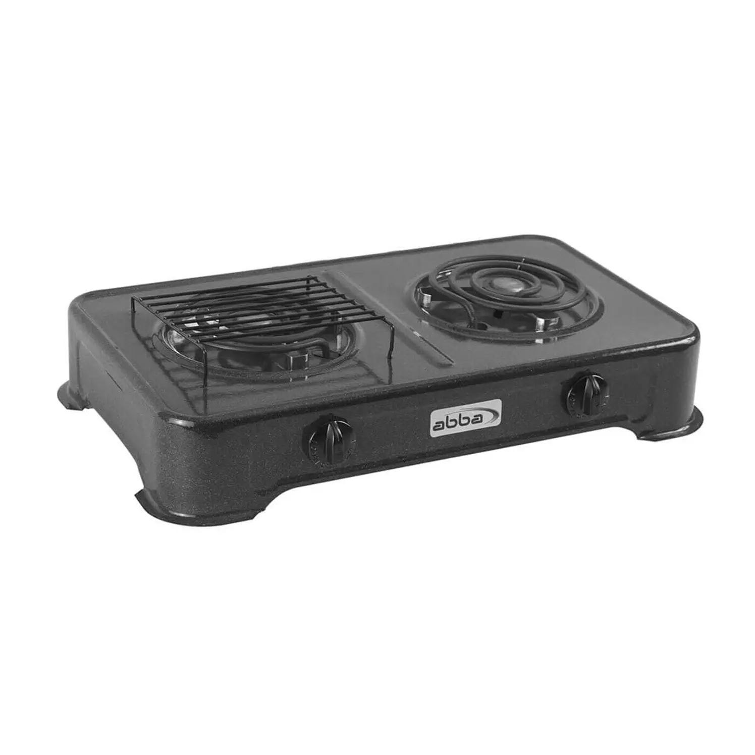 Estufa De Mesa Abba 2 Puestos Eléctrica Gris Moteado