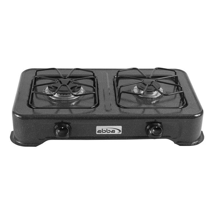 Estufa De Mesa Abba 2 Puestos Gas Natural Gris Moteado