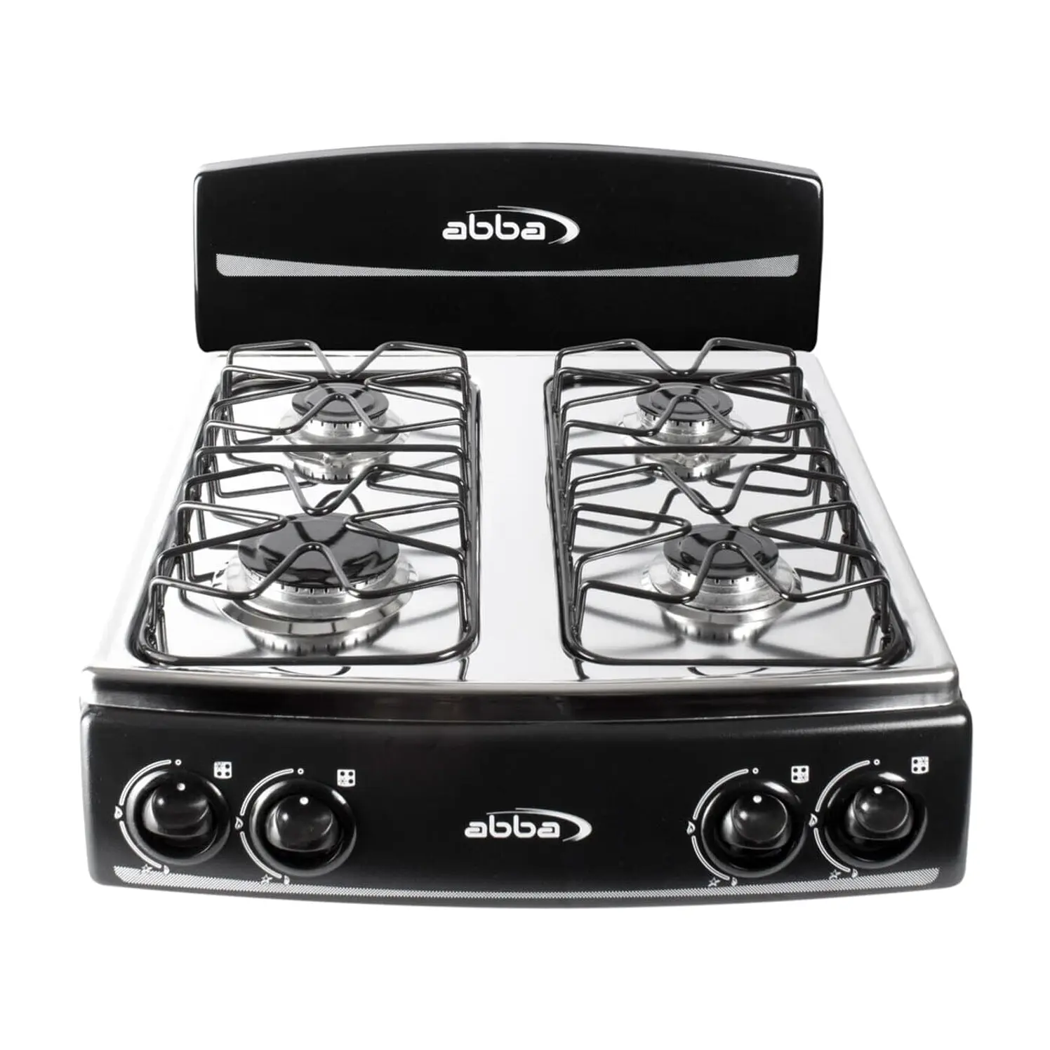 Estufa De Mesa Abba 4 Puestos Gas Natural Negro