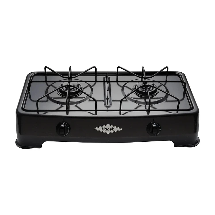 Estufa Haceb De Mesa 2 Puestos Gas Natural Gris