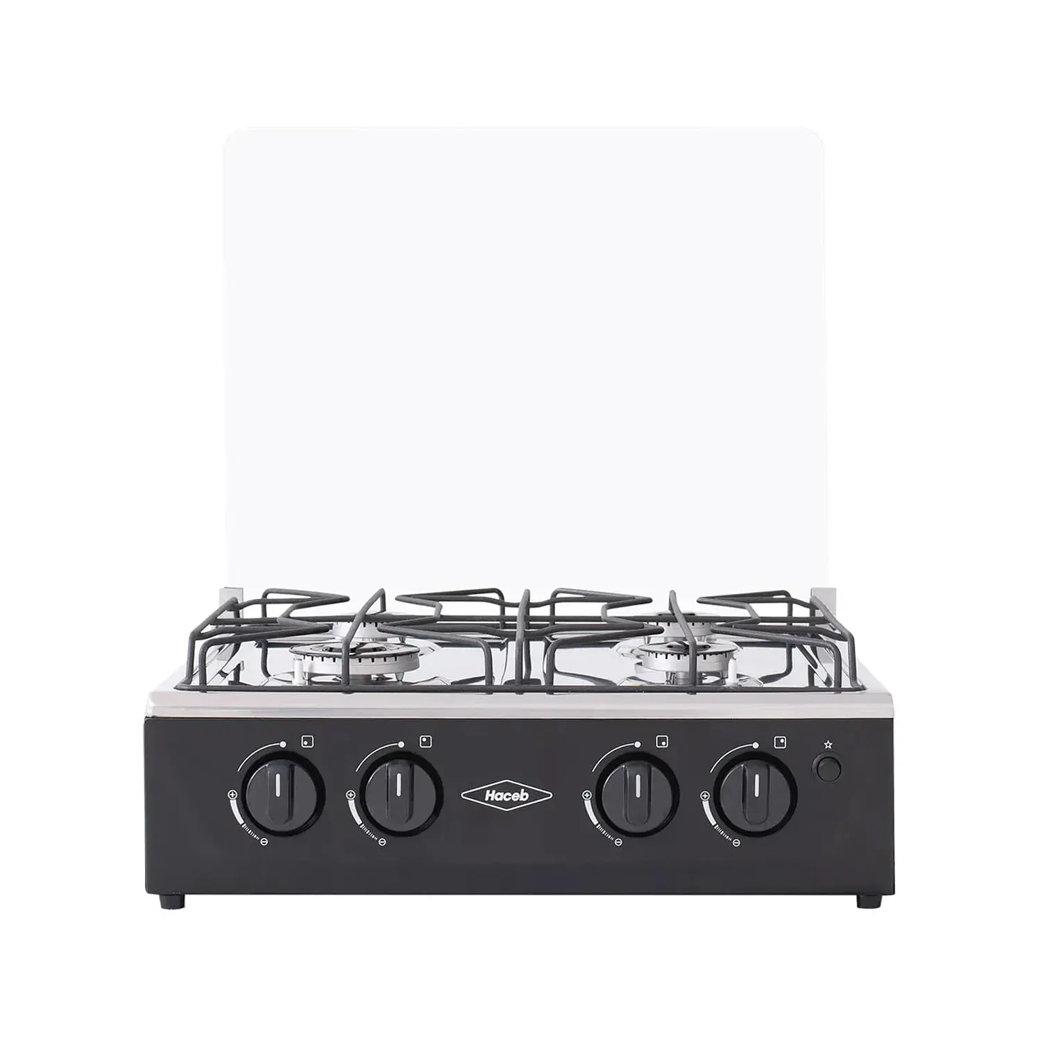 Estufa Haceb Mesa 4 Puestos Gas Natural Vidrio Negro