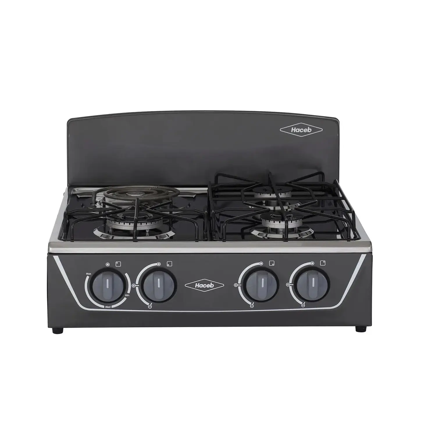 Estufa Haceb Mesa 4 Puestos Gas Propano 3X1 Avellana Plata