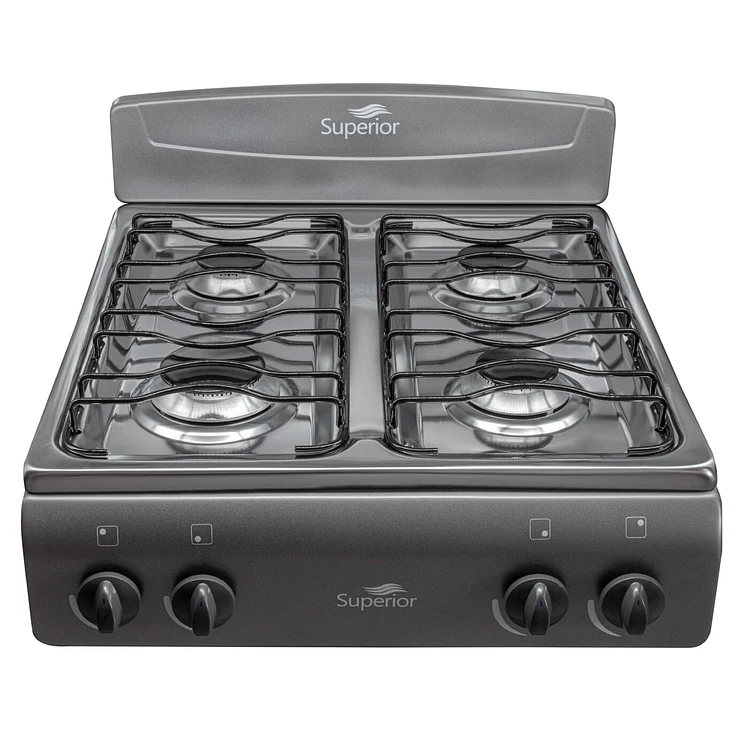 Estufa De Mesa Superior 4 Puestos Gas Natural 7053 Gris