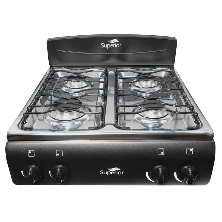 Estufa De Mesa Superior 4 Puestos Gas Natural 7053 Negro