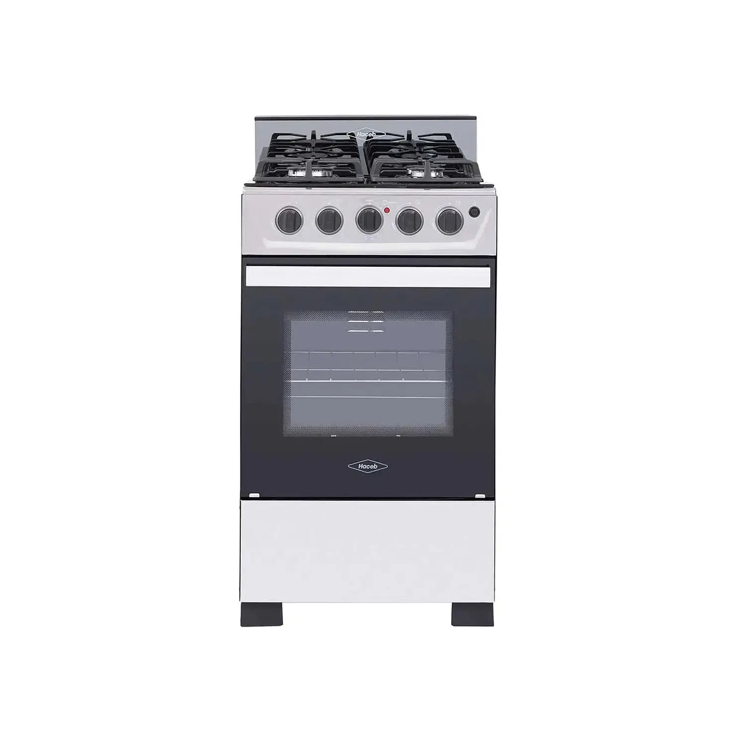 Estufa Piso Haceb 4 Puestos Gas Propano Romero Cristal Inox
