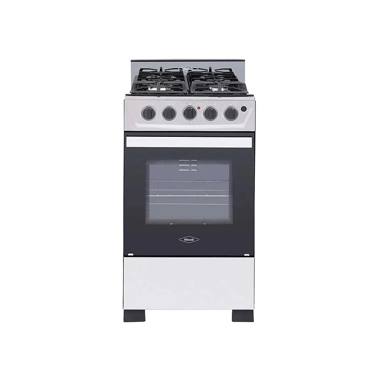 Estufa Piso Haceb 4 Puestos Gas Propano Romero Cristal Inox