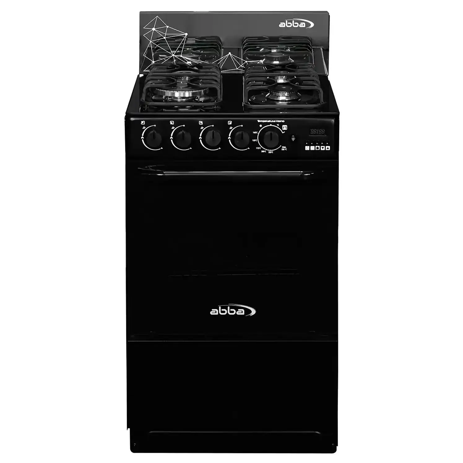 Estufa Piso Abba 4 Gas Natural Ea At 20Hvn Gt Tc Negro