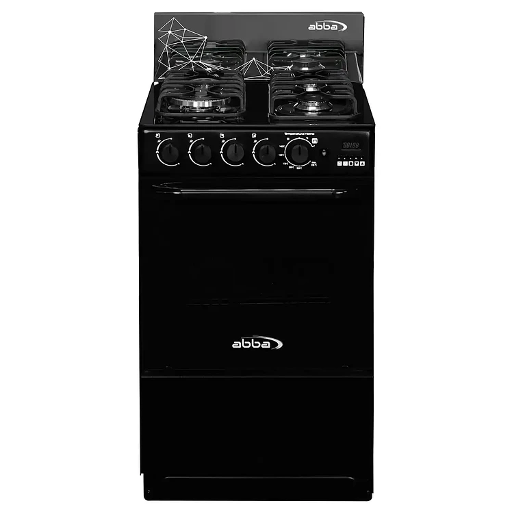 Estufa Piso Abba 4 Gas Natural Ea At 20Hvn Gt Tc Negro