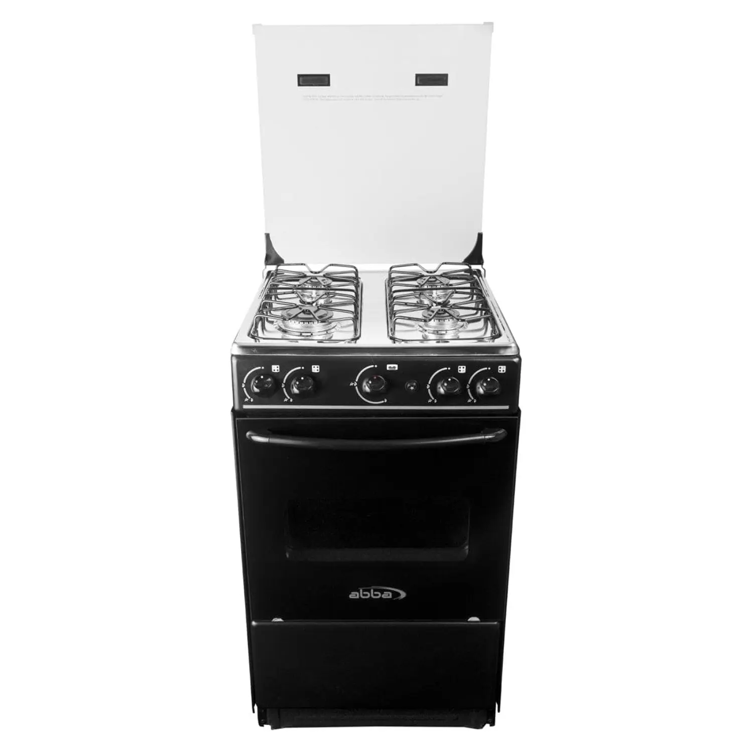 Estufa De Piso Abba 4 Puestos Con Horno Gas Natural Negro