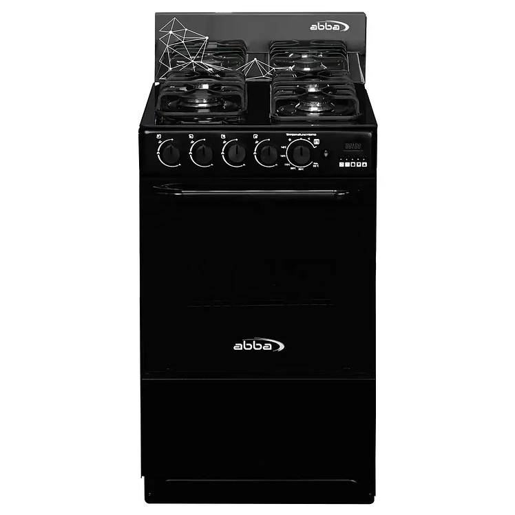 Estufa Piso Abba 4 Gas Natural Ea At 20Hvn Gt N Negro