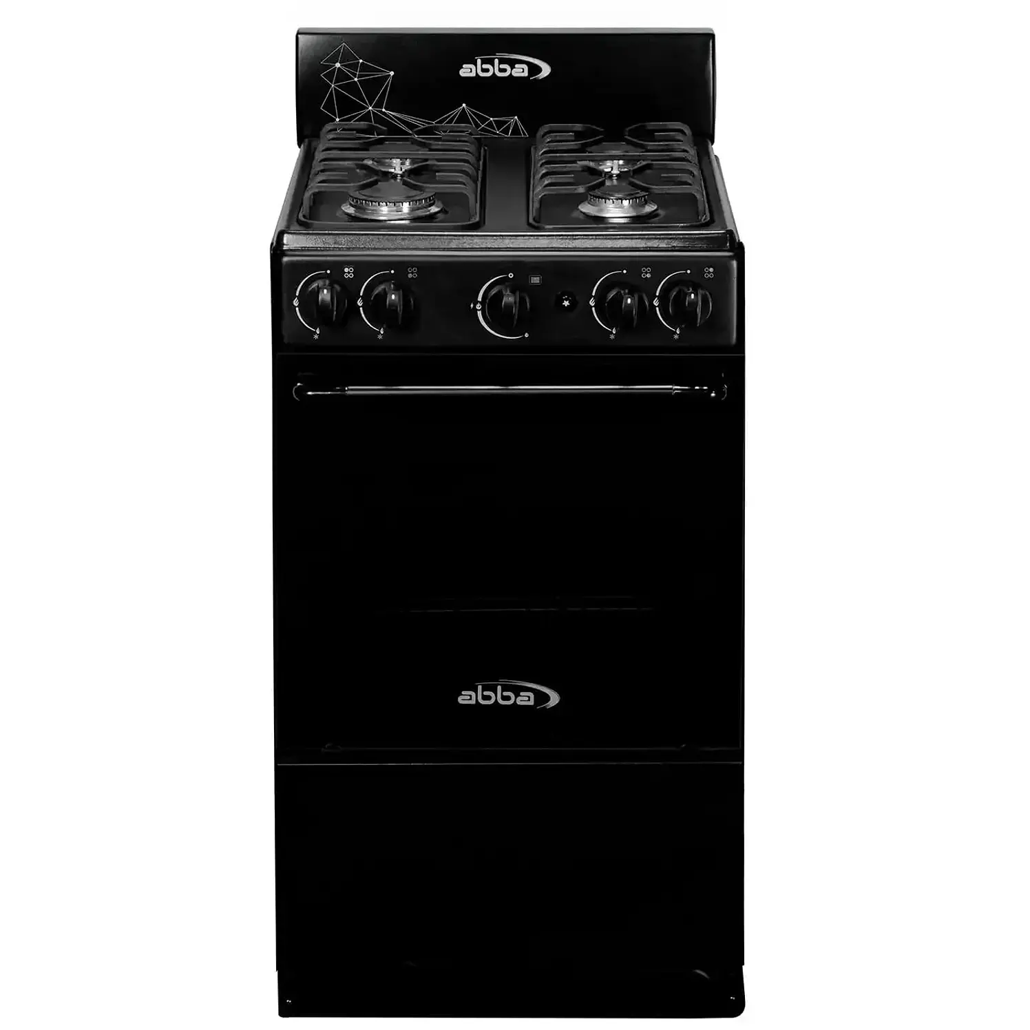 Estufa Piso Abba 4 Puestos Gas Propano Ee At 20He E N Negro