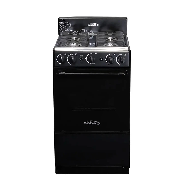 Estufa Piso Abba 4 Gas Propano Ee, At 20Hi Gt N Negro