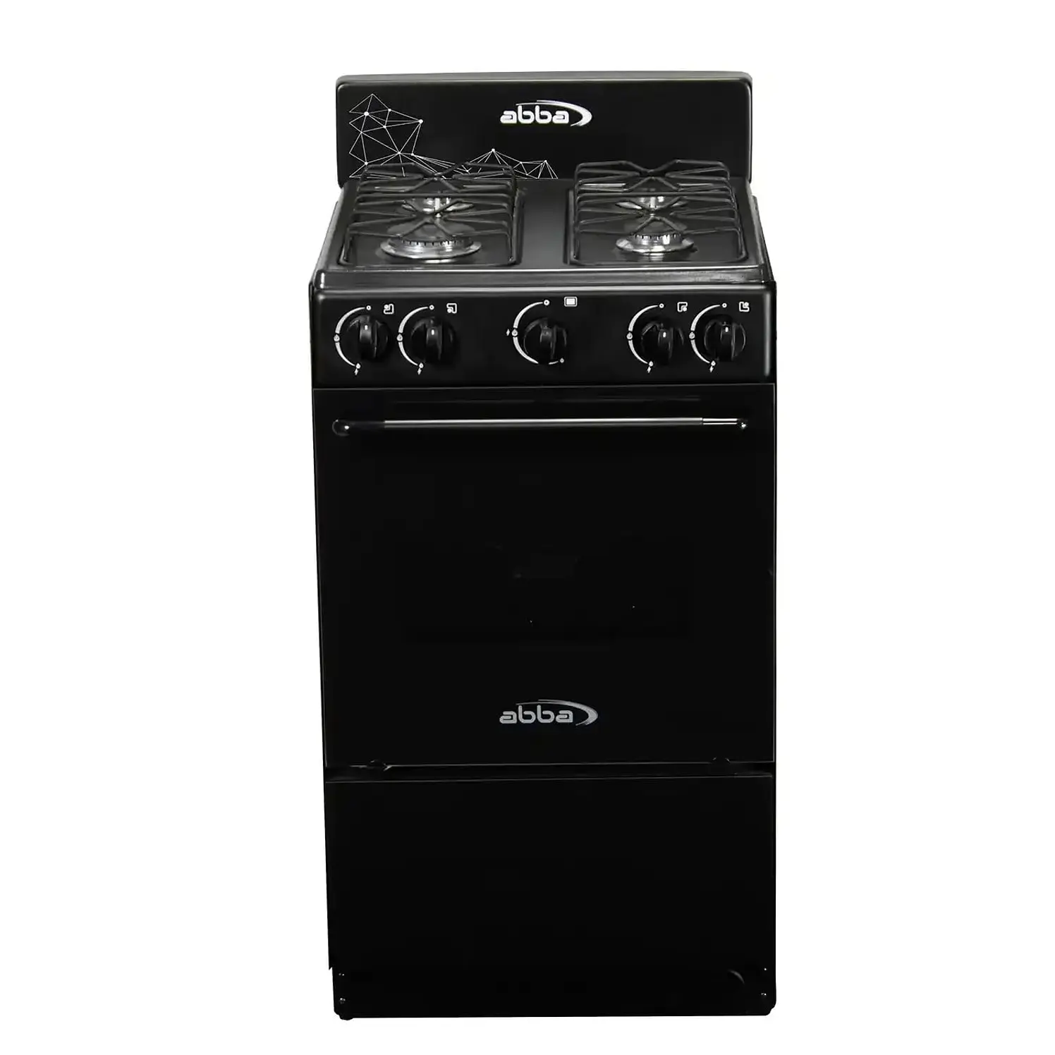 Estufa Piso Abba 4 Puestos Gas Propano Se At 20He N Negro