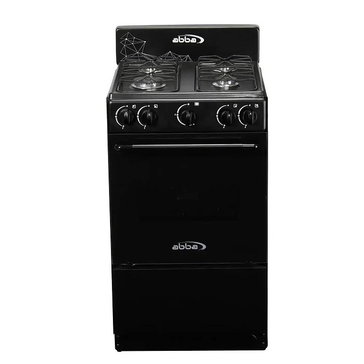 Estufa Piso Abba 4 Puestos Gas Propano Se At 20He N Negro