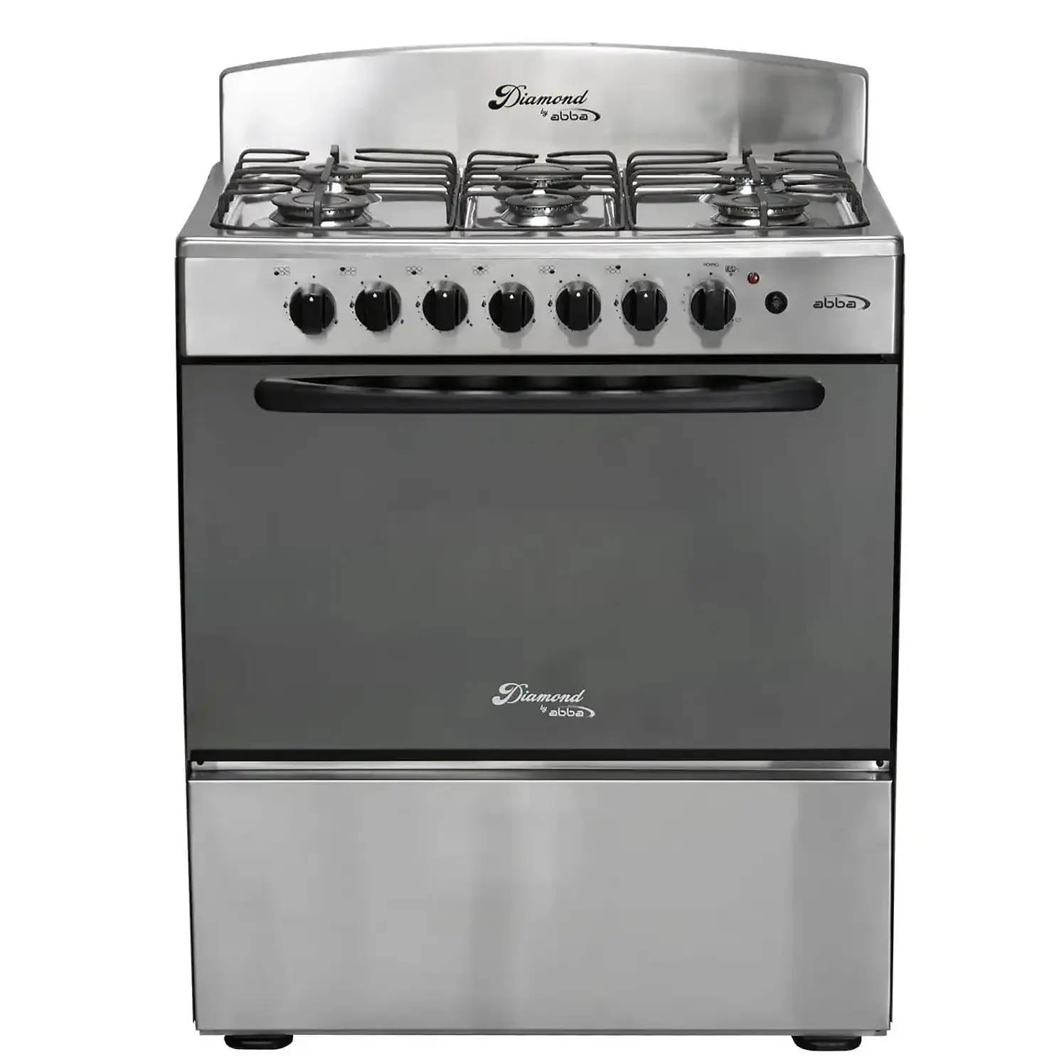 Estufa Piso Abba Diamante 6 Gas Natural Ea, Rt Gt Negro Onix