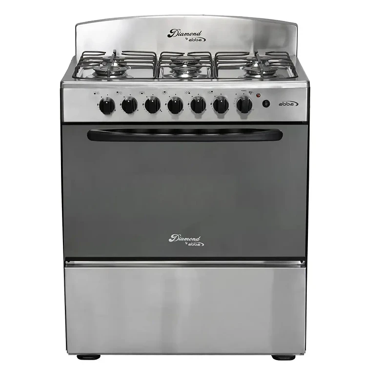 Estufa Piso Abba Diamante 6 Gas Natural Ea, Rt Gt Negro Onix