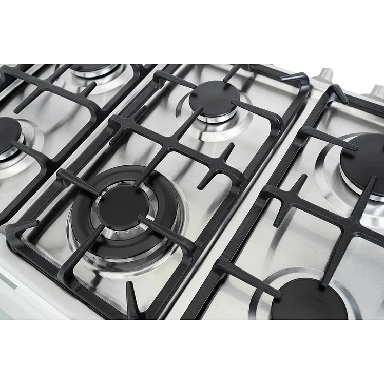 Estufa Piso Haceb 6 Puestos Horno Gas Natural 76 Ultra Gris