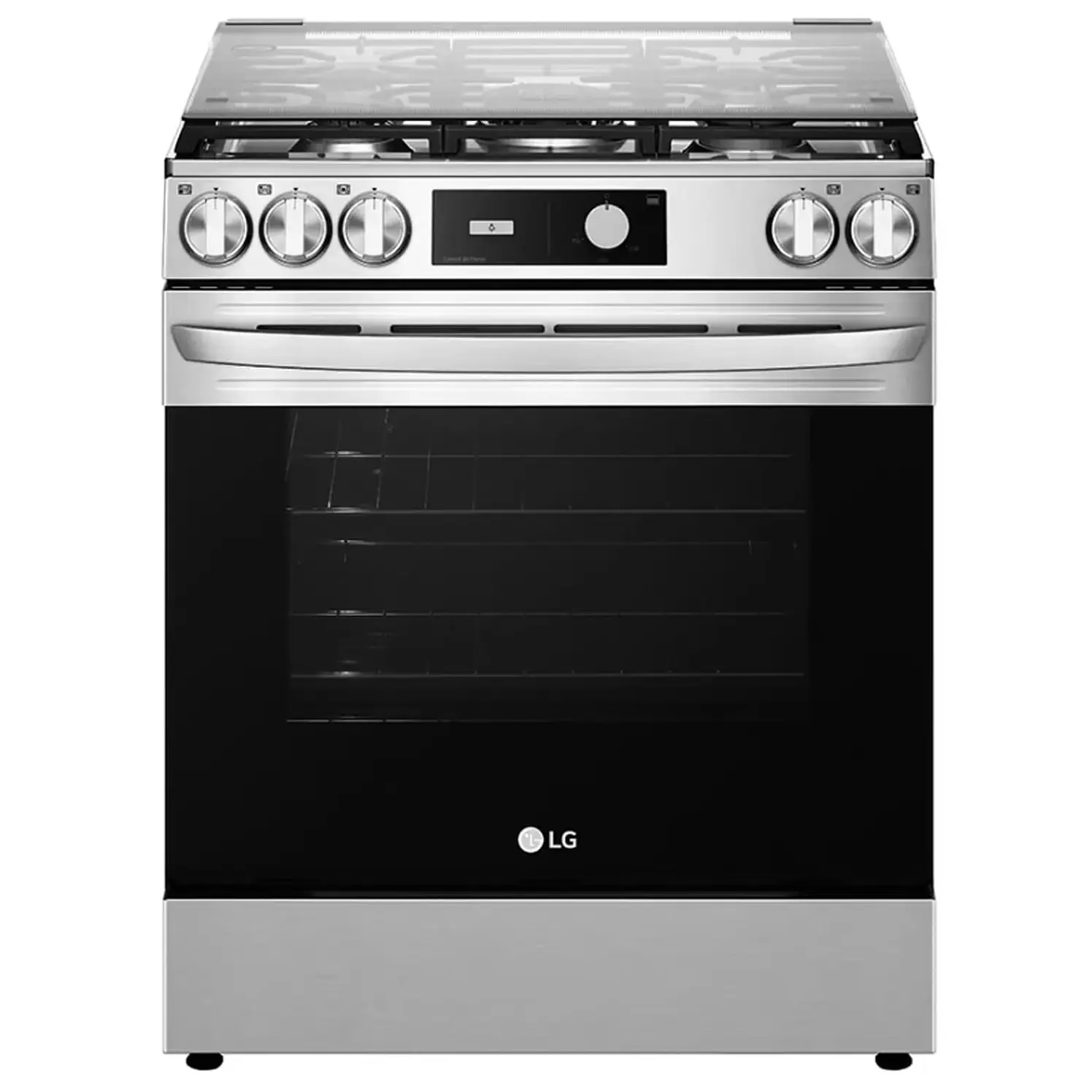 Estufa De Piso LG 5 Puestos Con Horno Gas Natural Plateado