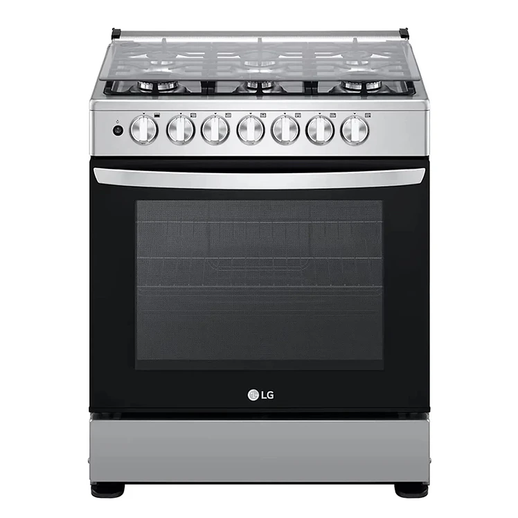 Estufa De Piso LG 6 Puestos Gas Natural Negro