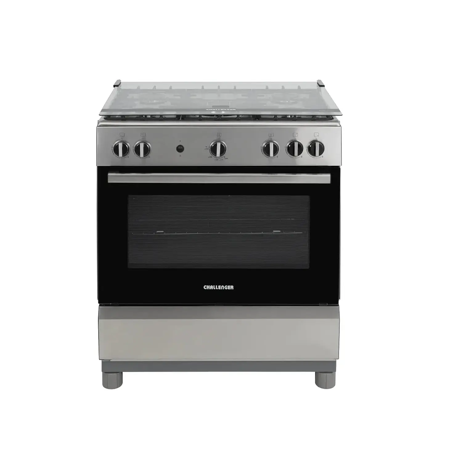 Estufa Piso Challenger 5 Puestos Horno A Gas Propano Negra