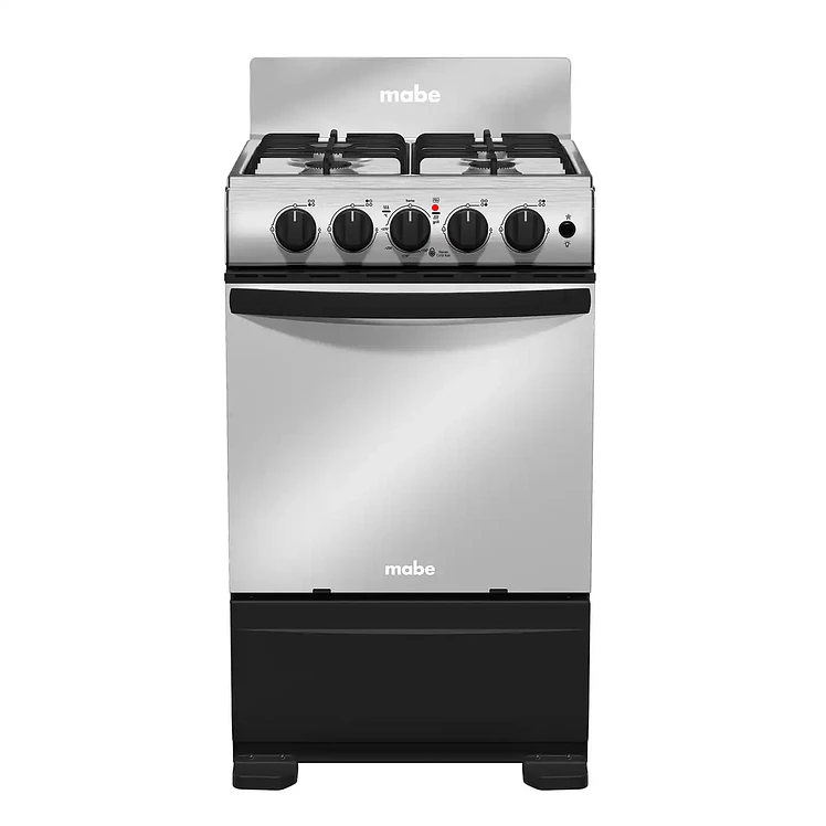 Estufa De Piso Mabe 4 Puestos Gas Natural Inox