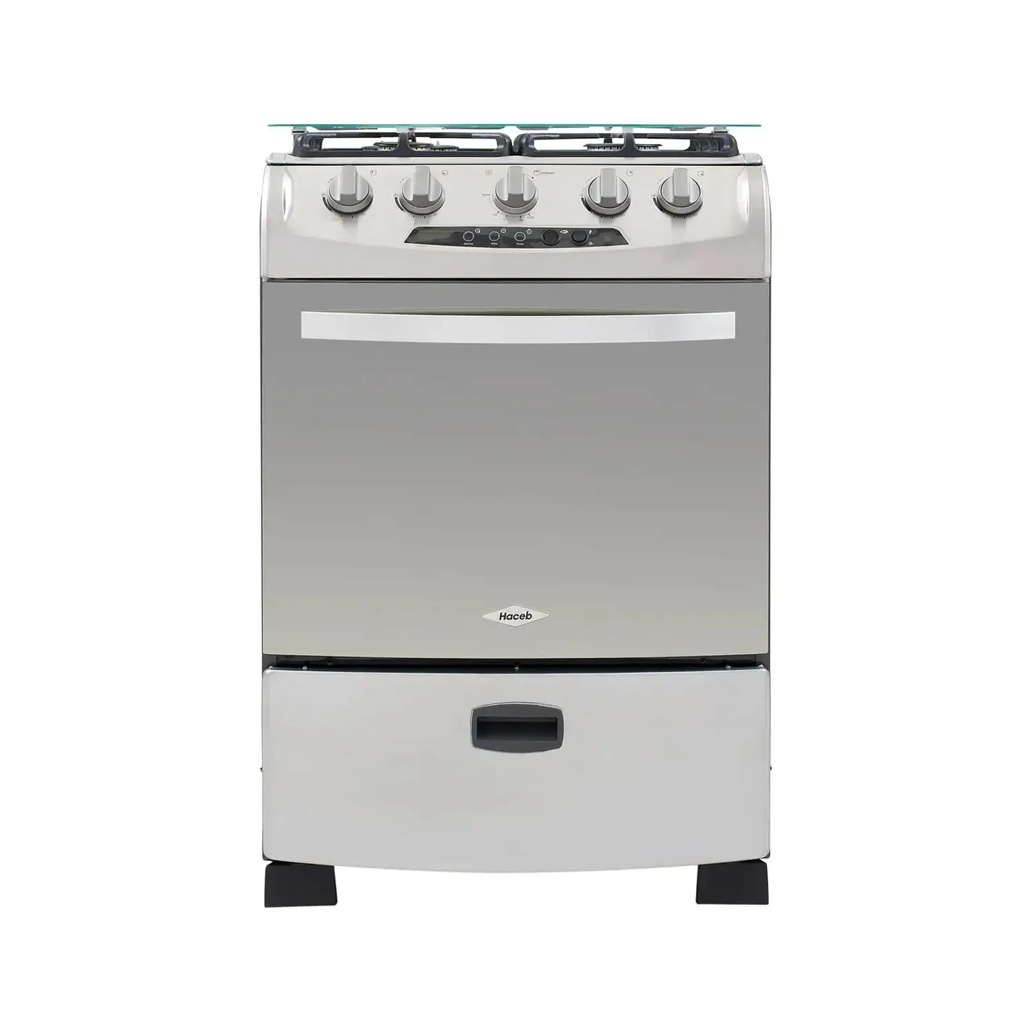 Estufa Piso Haceb 4 Puestos Gas Natural 60 Ultra Gris