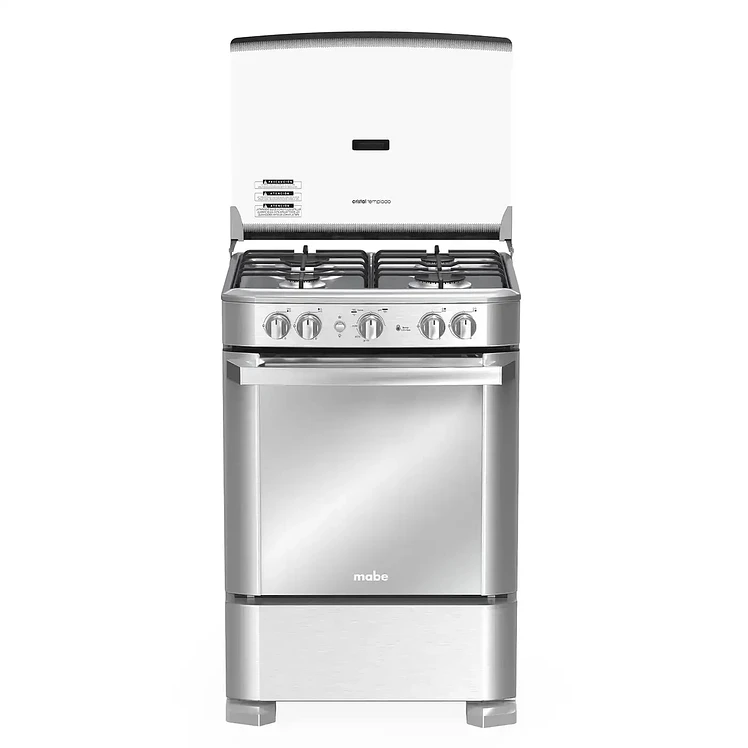Estufa De Piso Mabe 4 Puestos Gas Natural Inox