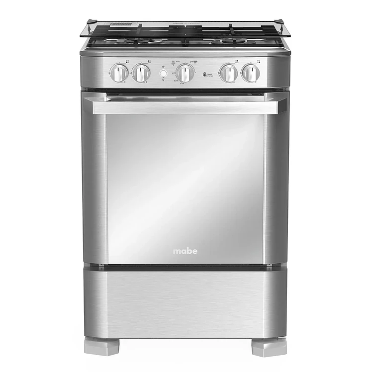 Estufa De Piso Mabe 4 Puestos Gas Natural Inox
