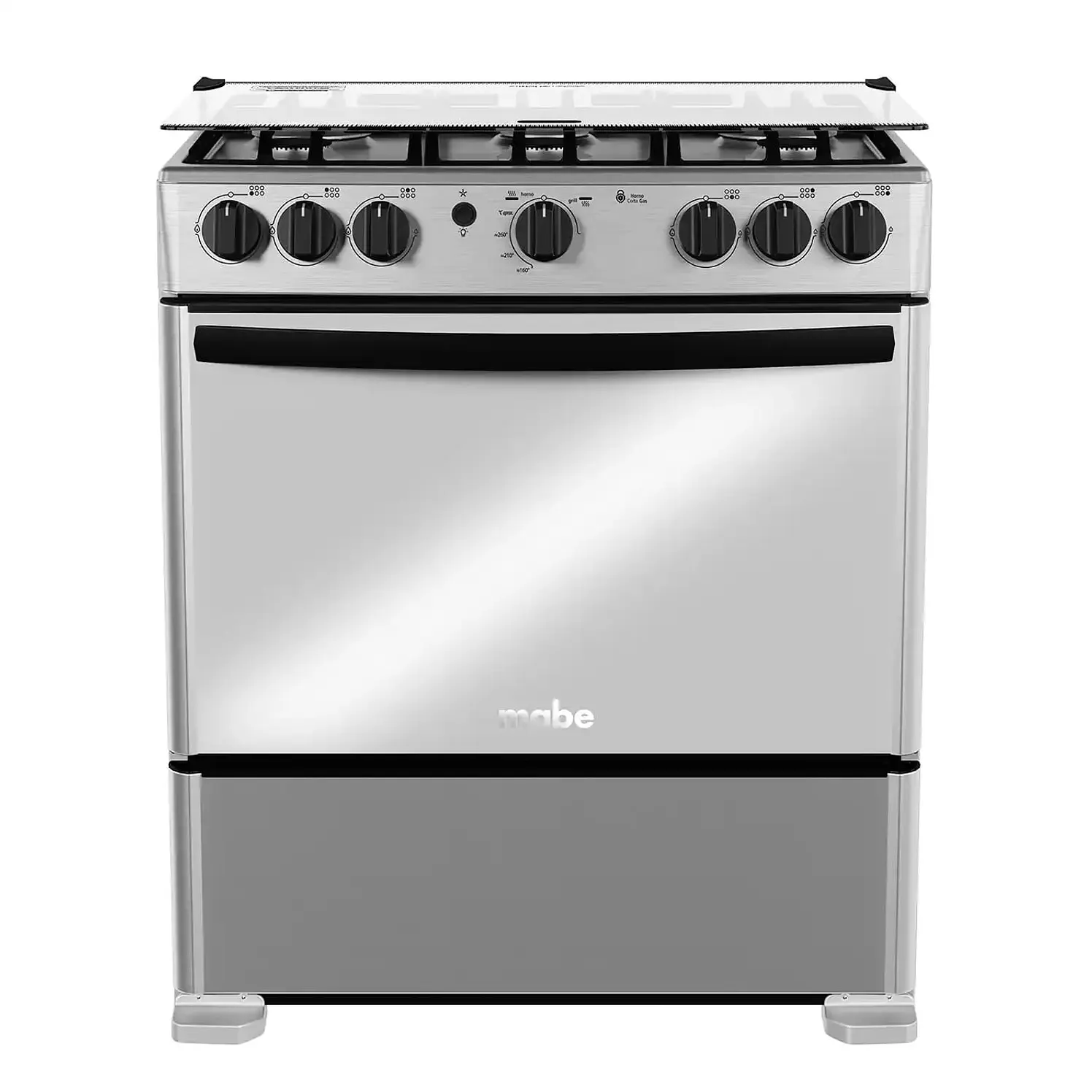 Estufa De Piso Mabe 6 Puestos Gas Natural Emc30 Inox