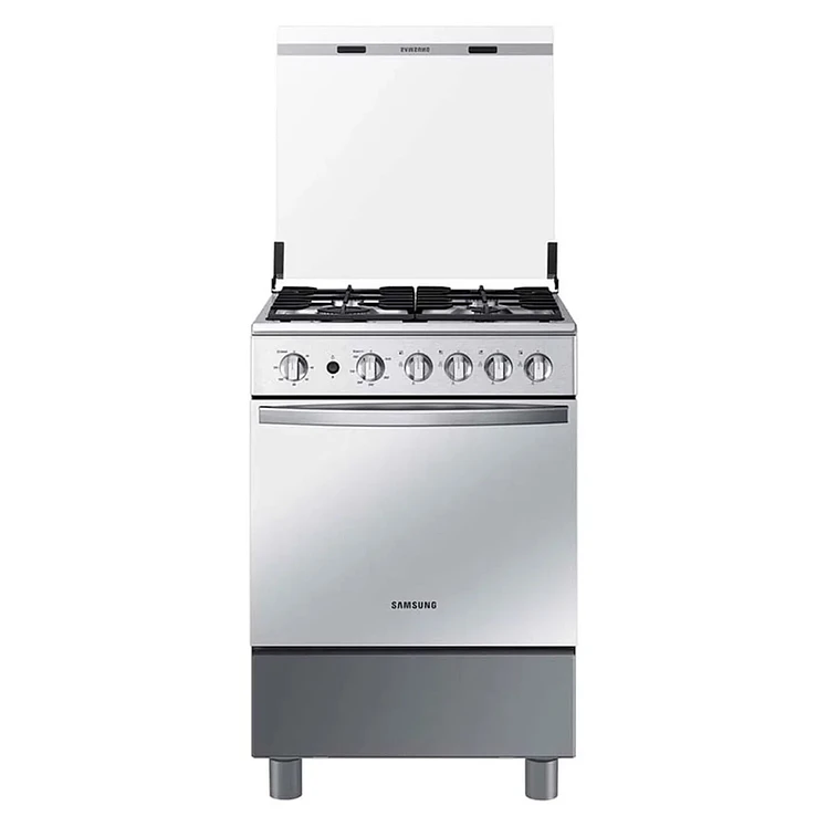 Estufa De Piso Samsung 4 Puestos Con Horno Gas Natural Gris
