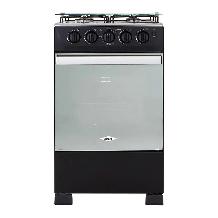 Estufa Piso Haceb 4 Puestos Horno Gas Natural Reflex Negro