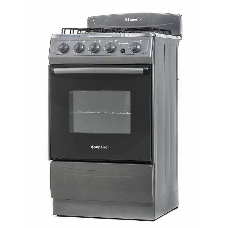 Estufa Piso Superior 4 Puestos Horno Gas Natural Axxis Gris